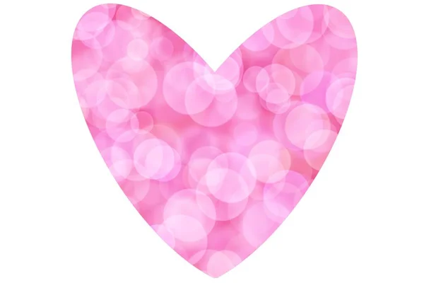 Ilustrace Tvaru Srdce Valentýnské Přání Bokeh Pozadí — Stock fotografie