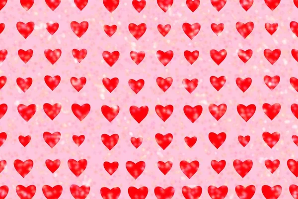 Heart Shaped Illustration Valentine Day Card Bokeh Background — Stock Photo, Image