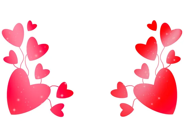 Heart Shaped Illustration Heart Card Valentine Day Background — Foto Stock