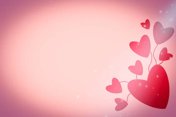 Heart Shaped Illustration Heart Card Valentine Day Background — 스톡 사진