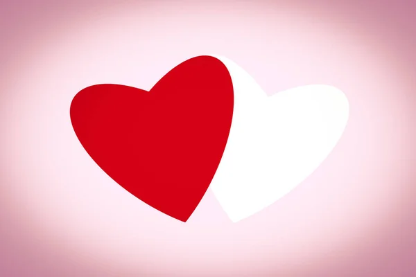 Heart Shaped Illustration Heart Card Valentine Day Background — Stock Fotó