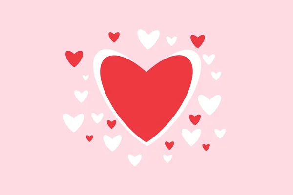Heart Shaped Illustration Heart Card Valentine Day Background — стокове фото