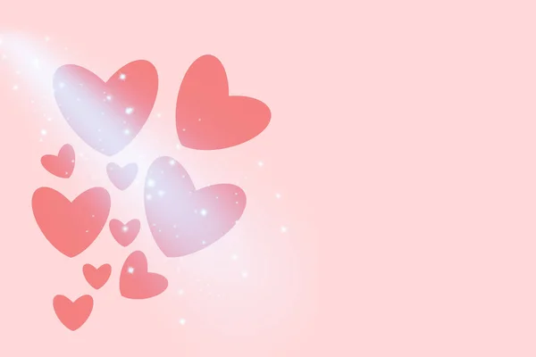 Heart Shaped Illustration Heart Card Valentine Day Background — стоковое фото