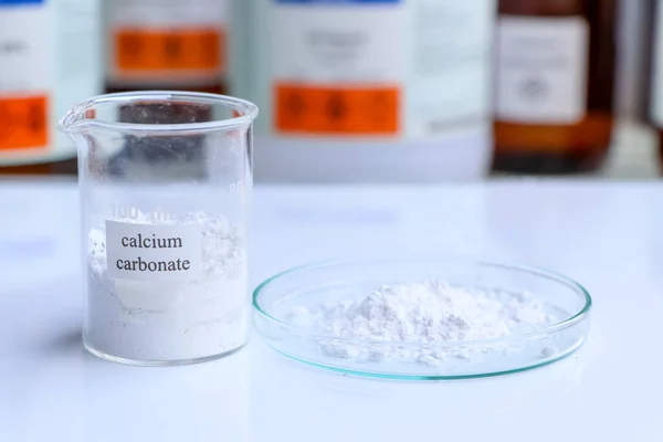 Calcium Carbonate Powder Used Laboratory Industry — Foto Stock