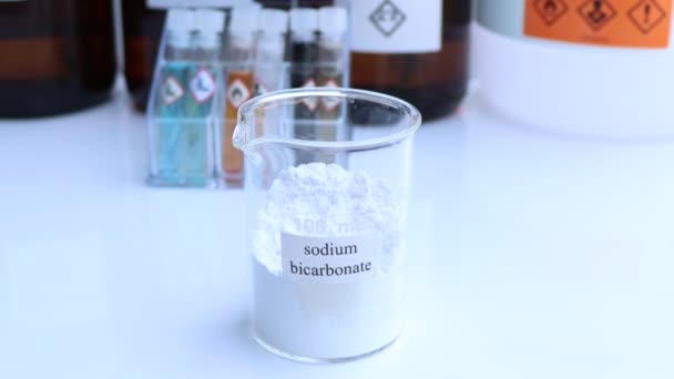 Bicarbonate Sodium Est Utilisé Laboratoire Dans Industrie — Video