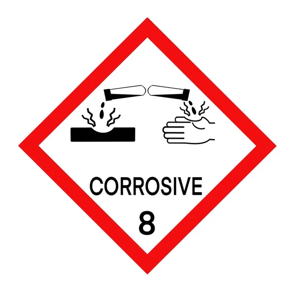 Corrosive Symbol Used Warn Hazards Symbols Used Industry Laboratory — Stock Photo, Image