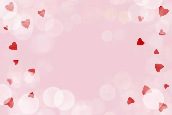 Heart Shaped Illustration Card Bokeh Background Love Background — Foto de Stock