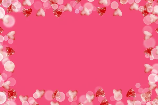 Heart Shaped Illustration Card Bokeh Background Love Background — Foto de Stock