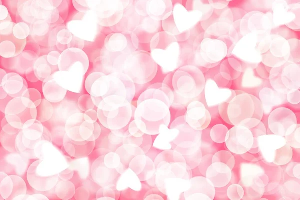 Heart Shaped Illustration Card Bokeh Background Love Background — Fotografia de Stock