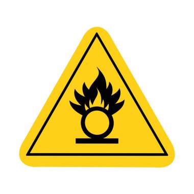 Oksitleyici madde sembolü endüstride veya laboratuvarda kullanılan tehlike sembolleri hakkında uyarıda kullanılır. 