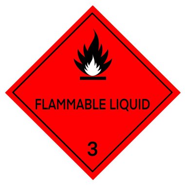 Yanıcı sembol, sanayi veya laboratuarda kullanılan tehlikelere karşı uyarıda kullanılır. 