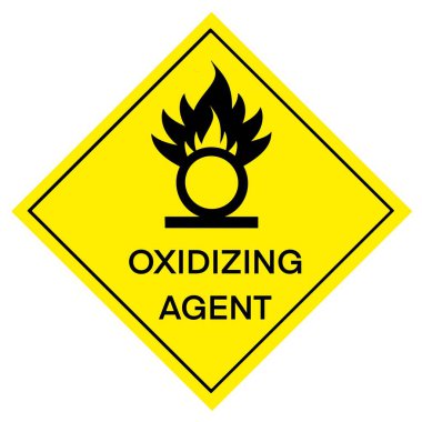 Oxidizing agent symbol is used to warn of hazards, Symbols used in industry or laboratory 