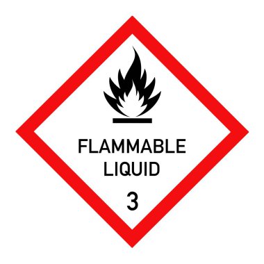 Yanıcı sembol, sanayi veya laboratuarda kullanılan tehlikelere karşı uyarıda kullanılır. 