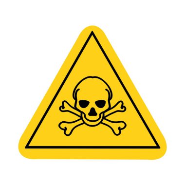 Zehirli sembol, sanayi veya laboratuarda kullanılan tehlikeler için kullanılır. 