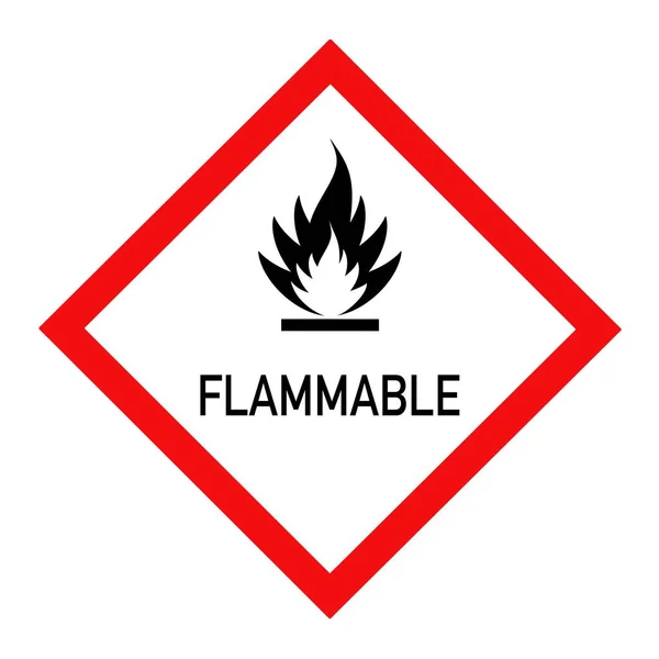 Simbolul Inflamabil Este Folosit Pentru Avertiza Asupra Pericolelor Simbolurilor Utilizate — Fotografie, imagine de stoc