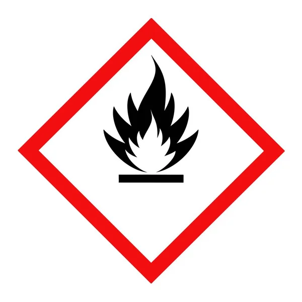 Símbolo Inflamável Usado Para Alertar Dos Perigos Símbolos Usados Indústria — Fotografia de Stock