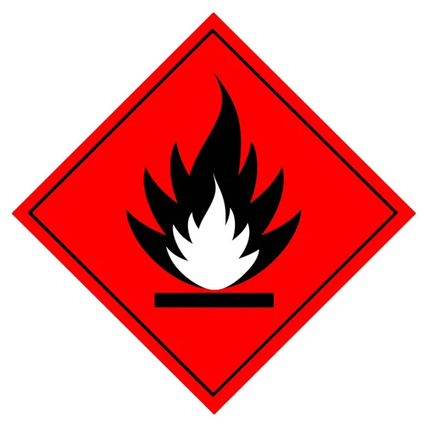 Flammable Symbol Used Warn Hazards Symbols Used Industry Laboratory — Stockfoto