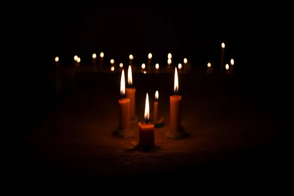 Candle Light Dark Ritual Belief Candle Light Background — Stock Photo, Image