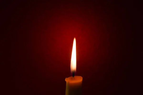 Κερί Φως Στο Σκοτάδι Κερί Φως Φόντο Θρησκεία Και Πίστη — Φωτογραφία Αρχείου