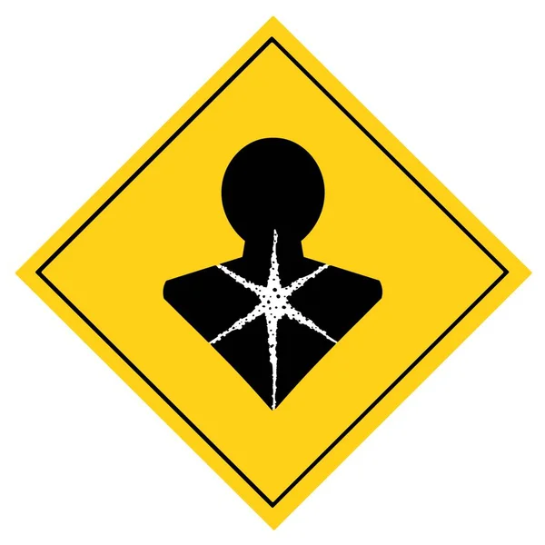 Символ Опасности Используется Предупреждения Химических Веществах Символы Используемые Промышленности Лаборатории — стоковое фото
