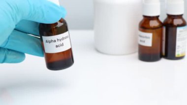 Alpha hydroxy acid is a chemical ingredient in beauty product, chemicals used in laboratory experiments