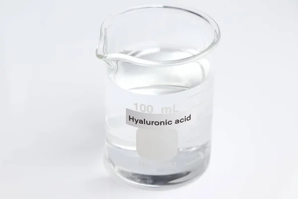 Ácido Hialurônico Ingrediente Químico Produto Beleza Produtos Químicos Utilizados Experimentos — Fotografia de Stock