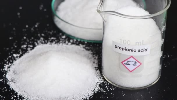 Propionic Acid Glass Chemical Laboratory Industry — Vídeos de Stock