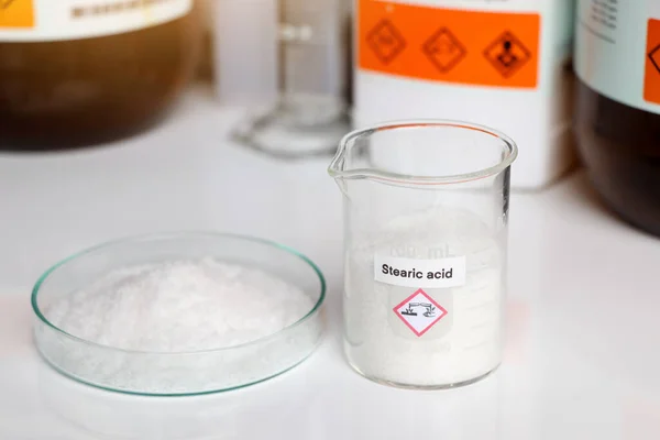 Stearic Acid Glass Chemical Laboratory Industry — Foto Stock