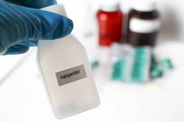 Haloperidol in bottle ,Medicines are used to treat sick people