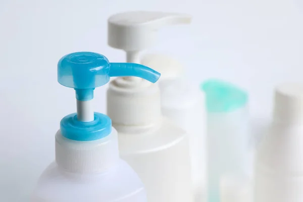 Bottles of cleaners are used to clean the house, hair cleaning product bottle