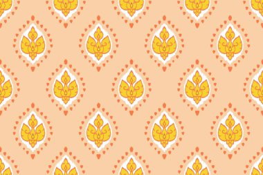 Resim, Ikat tekstil desenli duvar kağıdı baskısı, tekstil tasarımı için soyut