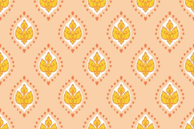 illustration ,Ikat printing textile pattern wallpaper, abstract for textile design