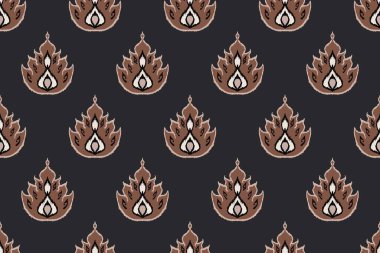 Resim, Ikat tekstil desenli duvar kağıdı baskısı, tekstil tasarımı için soyut