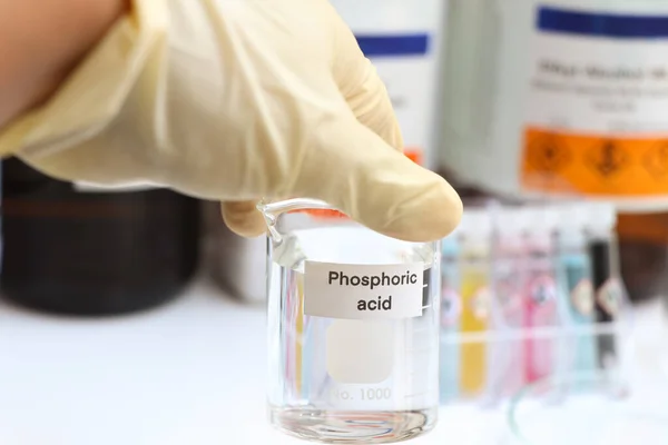 Phosphoric Acid Glass Chemical Laboratory Industry — Stock Photo, Image