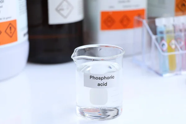 Phosphoric Acid Glass Chemical Laboratory Industry —  Fotos de Stock