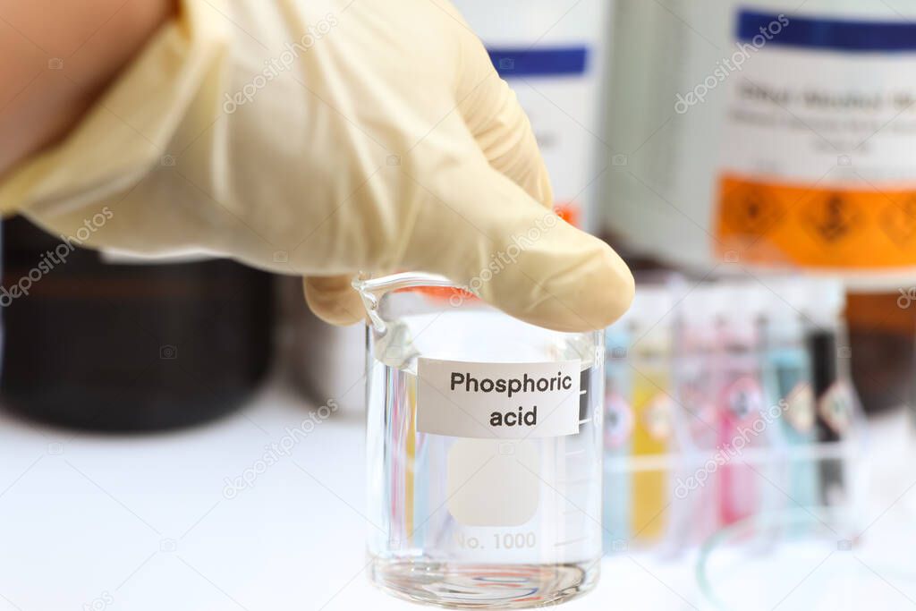 phosphoric acid in glass, chemical in the laboratory and industry