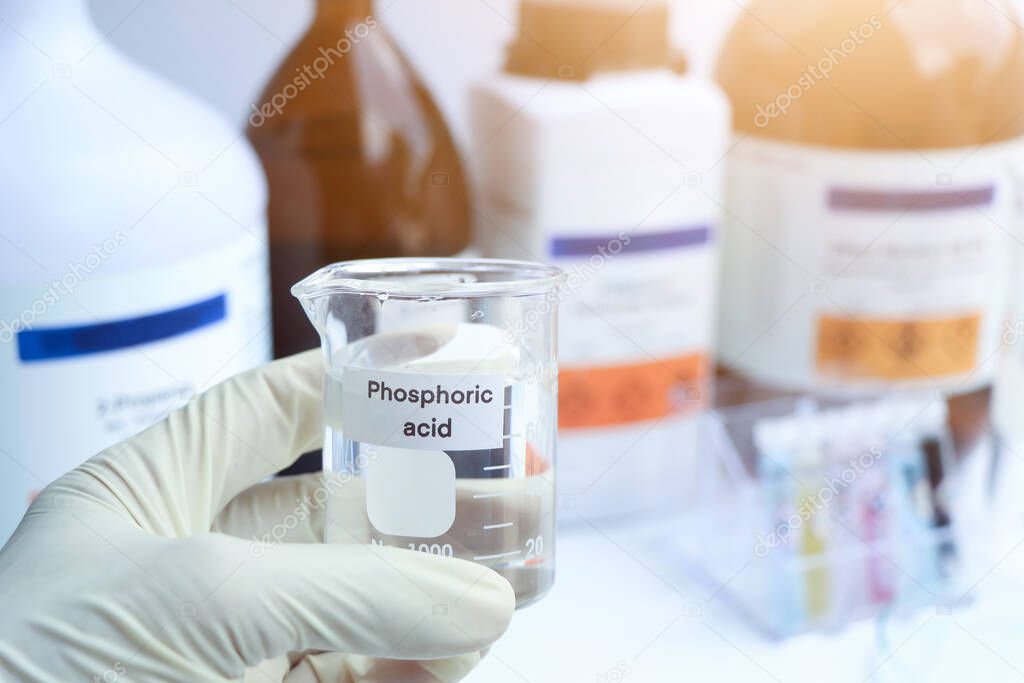 phosphoric acid in glass, chemical in the laboratory and industry