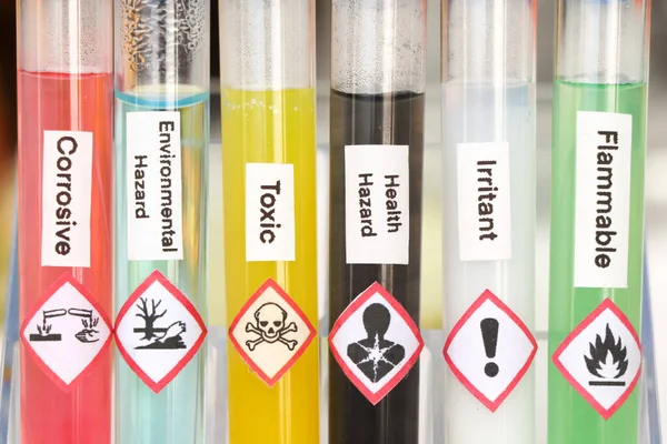 Chemical Symbol Test Tube Chemical Used Laboratory Industry — Stockfoto