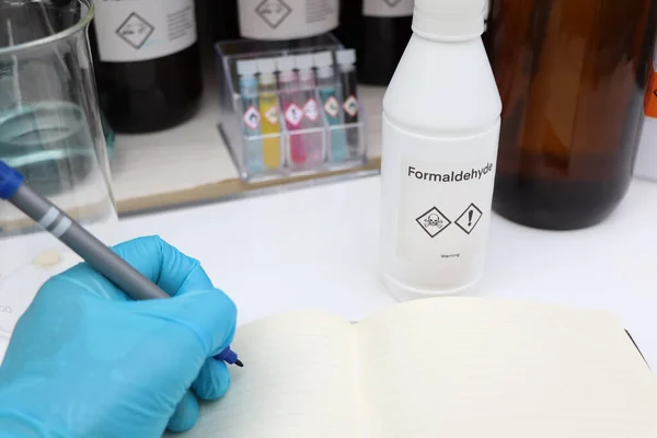 Formaldehyde Bottle Chemical Laboratory Industry — Fotografia de Stock