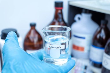 ammonia in glass, chemical in the laboratory and industry