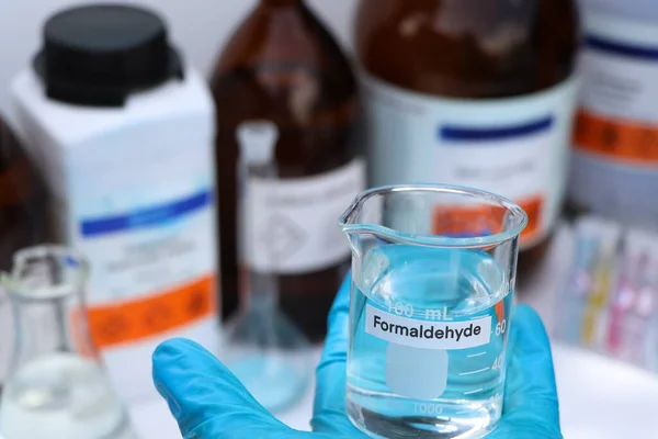 formaldehyde in glass, chemical in the laboratory and industry