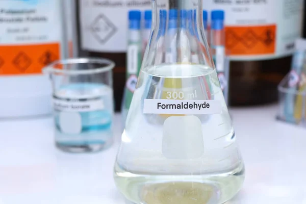formaldehyde in glass, chemical in the laboratory and industry