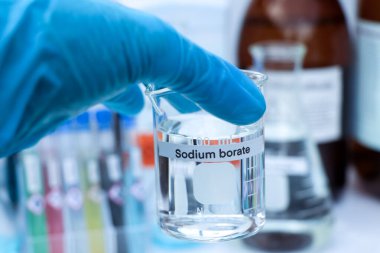 sodium borate in glass, chemical in the laboratory and industry