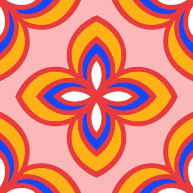 Tile pattern illustration, ceramic tile, background design, pattern and color