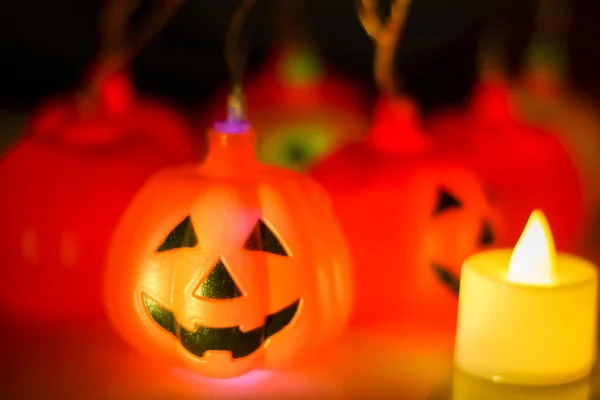 Sonrisa Calabaza Halloween Ojos Aterradores Para Noche Fiesta Día Halloween — Foto de Stock