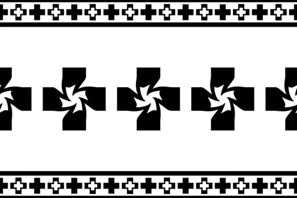 Черно Белые Иллюстрации Дизайн Геометрическими Узорами Абстракция Текстильного Дизайна Геометрический — стоковое фото