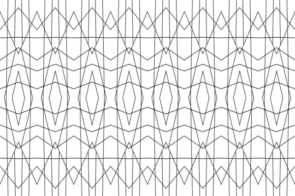 Czarno Białe Ilustracje Projekt Geometrycznymi Wzorami Streszczenie Dla Projektu Tekstylnego — Zdjęcie stockowe