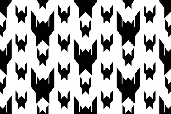 Fekete Fehér Illusztrációk Geometriai Mintázatú Tervezés Absztrakt Textiltervezéshez Geometriai Háttér — Stock Fotó
