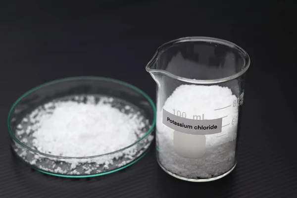Kaliumchlorid Glas Chemikalien Labor Und Der Industrie Chemikalien Für Die — Stockfoto