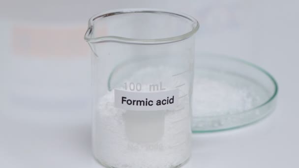 Acide Formique Dans Verre Produit Chimique Laboratoire Dans Industrie Produits — Video